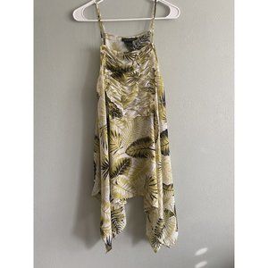 Ashley Stewart Size 12 Sheer Tropical Handkerchief Tank Top
